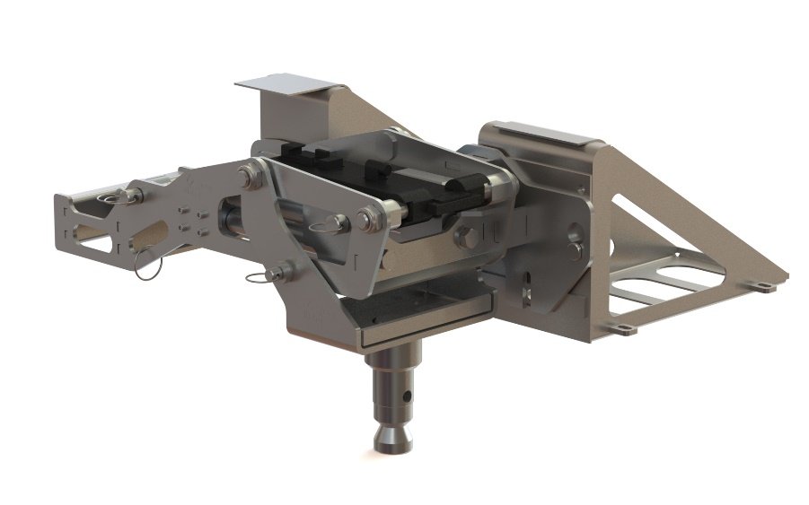 Vehicle-mounted weapon mount system, CAD render
